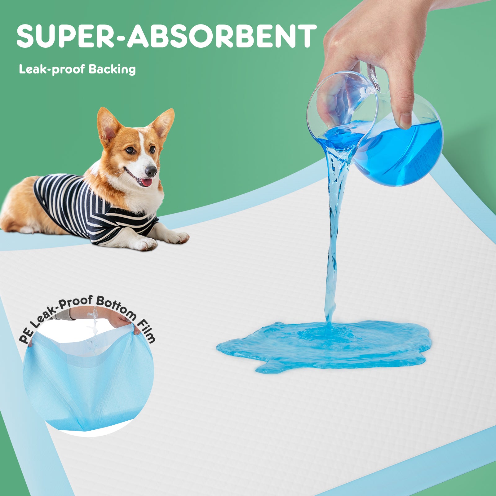 Puppy Pads: Leak-proof Quick-drying Disposable Dog Pads