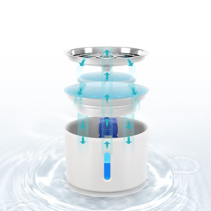 Stainless Steel Automatic Pet Water Fountain for Cats and Dogs