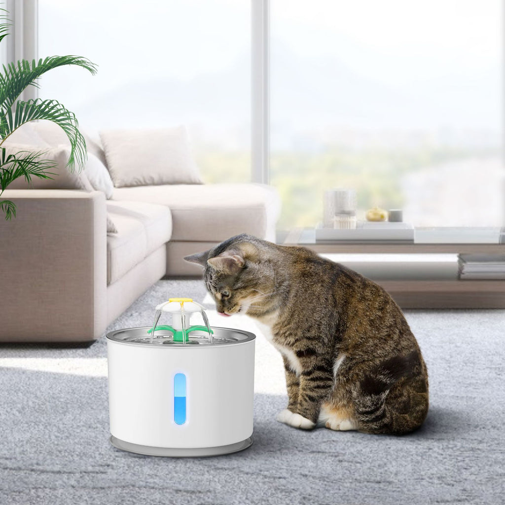 Stainless Steel Automatic Pet Water Fountain for Cats and Dogs