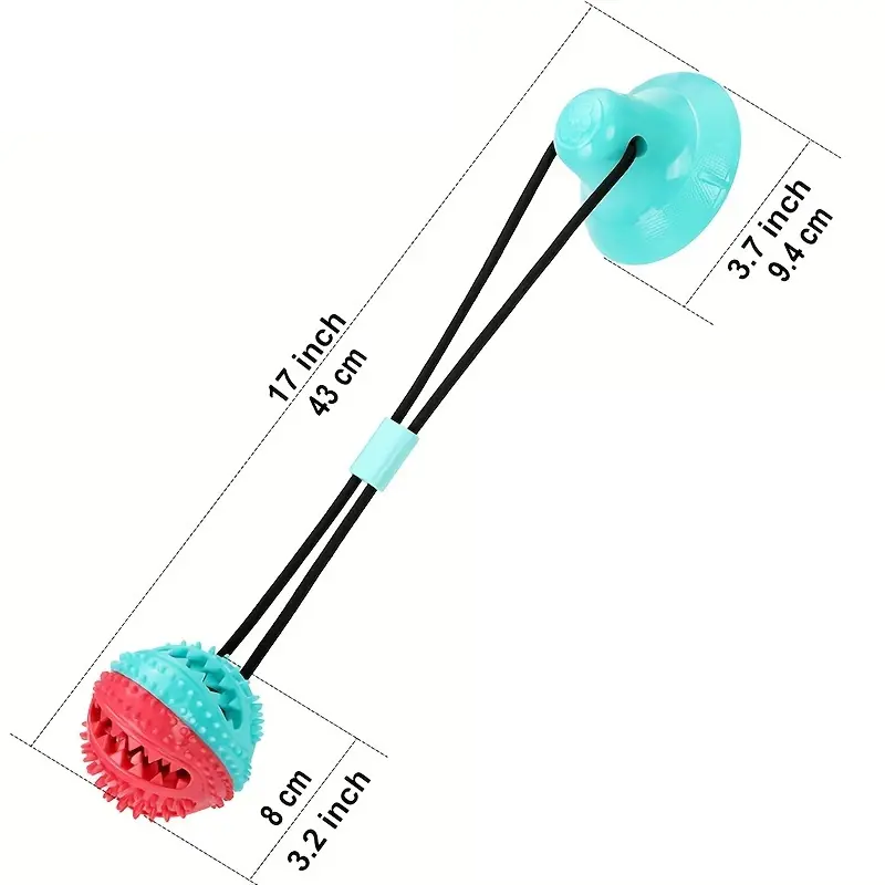 Dog Toys For Aggressive Chewers Interactive Teething Boredom And Stimulating Tug Of War Suction Cup Interactive Tug-of-War Dog Toy Treat Dispensing, Durable Thermoplastic Rubber Construction
