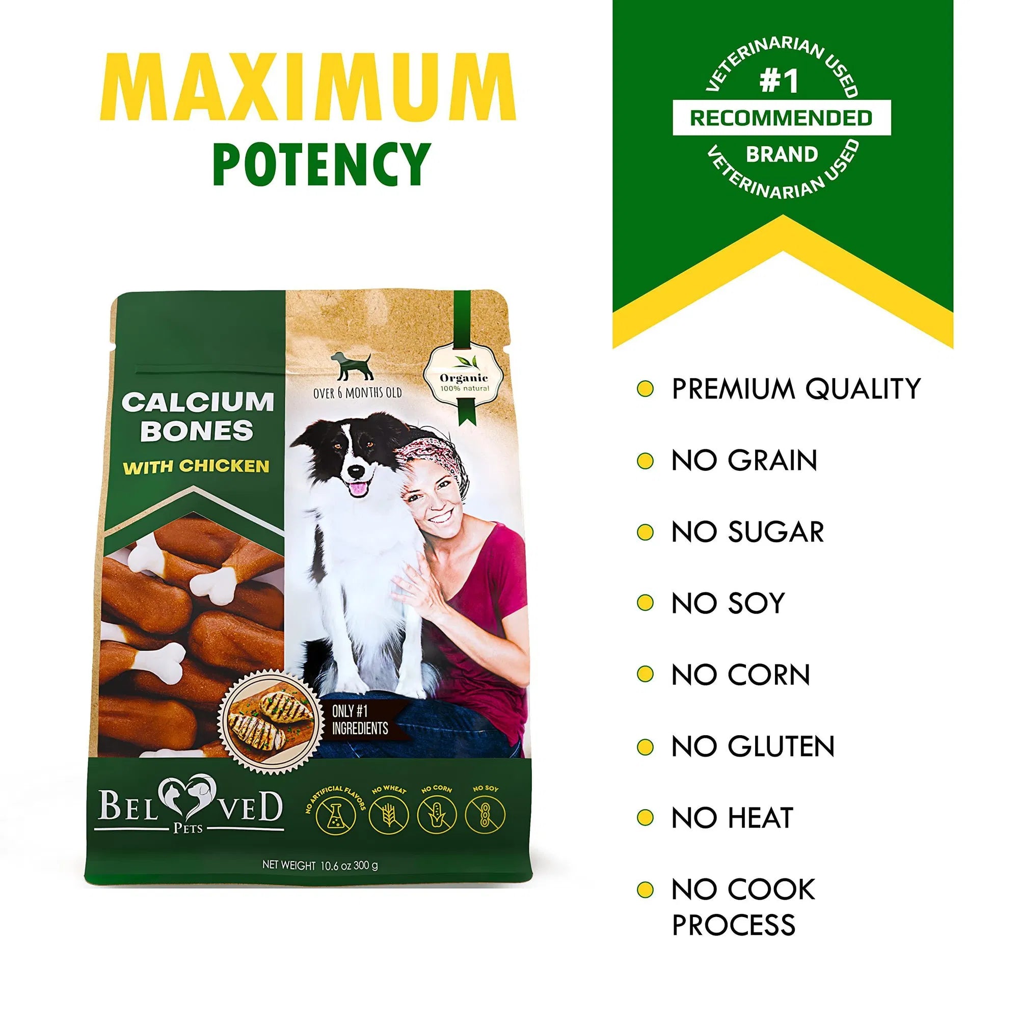 Dog Calcium Bones Wrapped Chicken & Rawhide