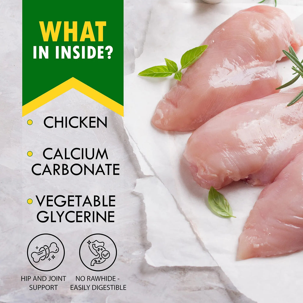 Dog Calcium Bones Wrapped Chicken & Rawhide