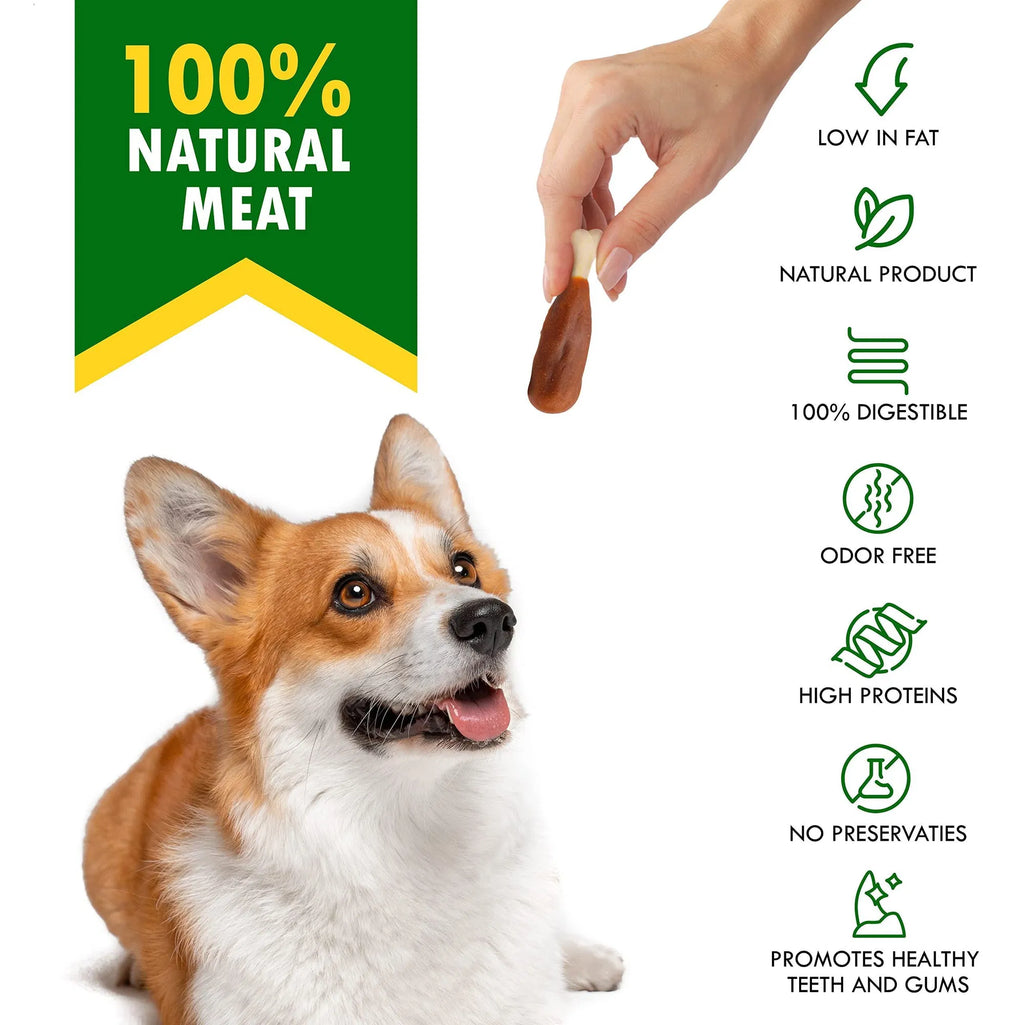 Dog Calcium Bones Wrapped Chicken & Rawhide
